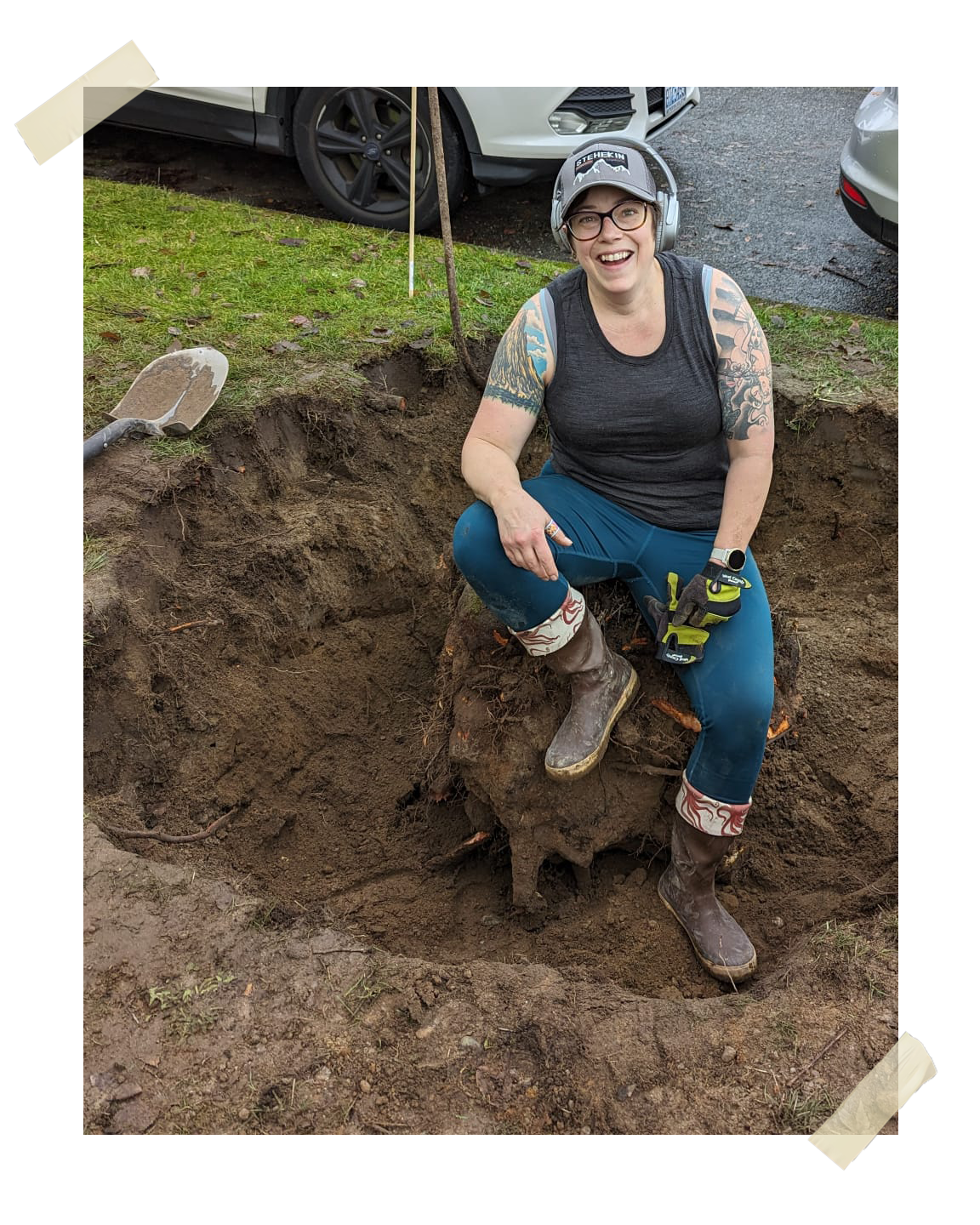 Holly digging